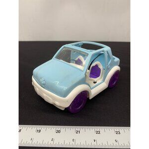 2001 Polly Pocket Jeep Car Blue with Purple Wheels
